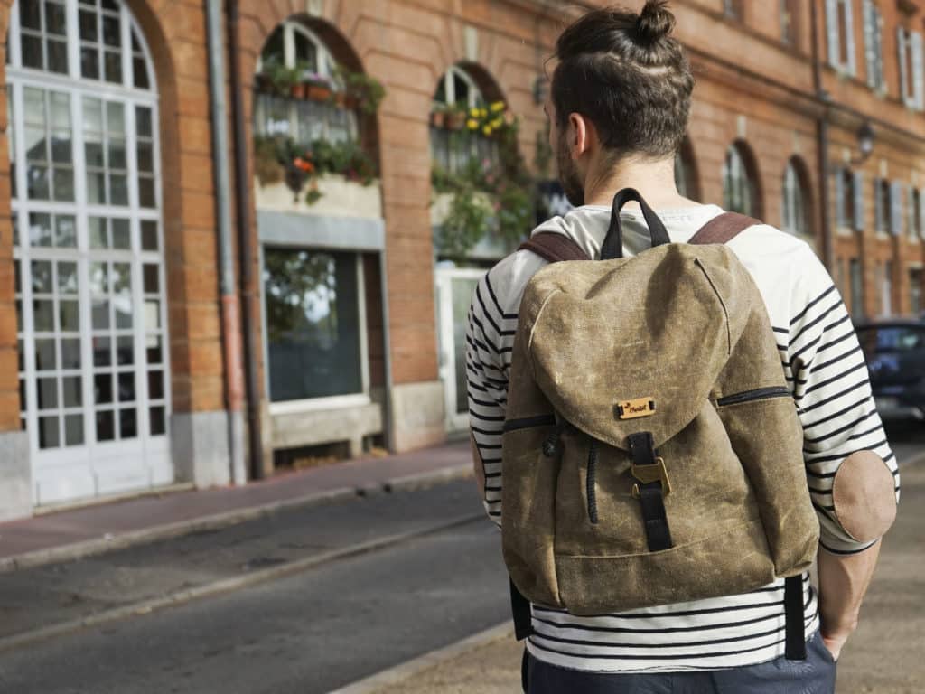 Sac à dos français en lin huilé Toulouse