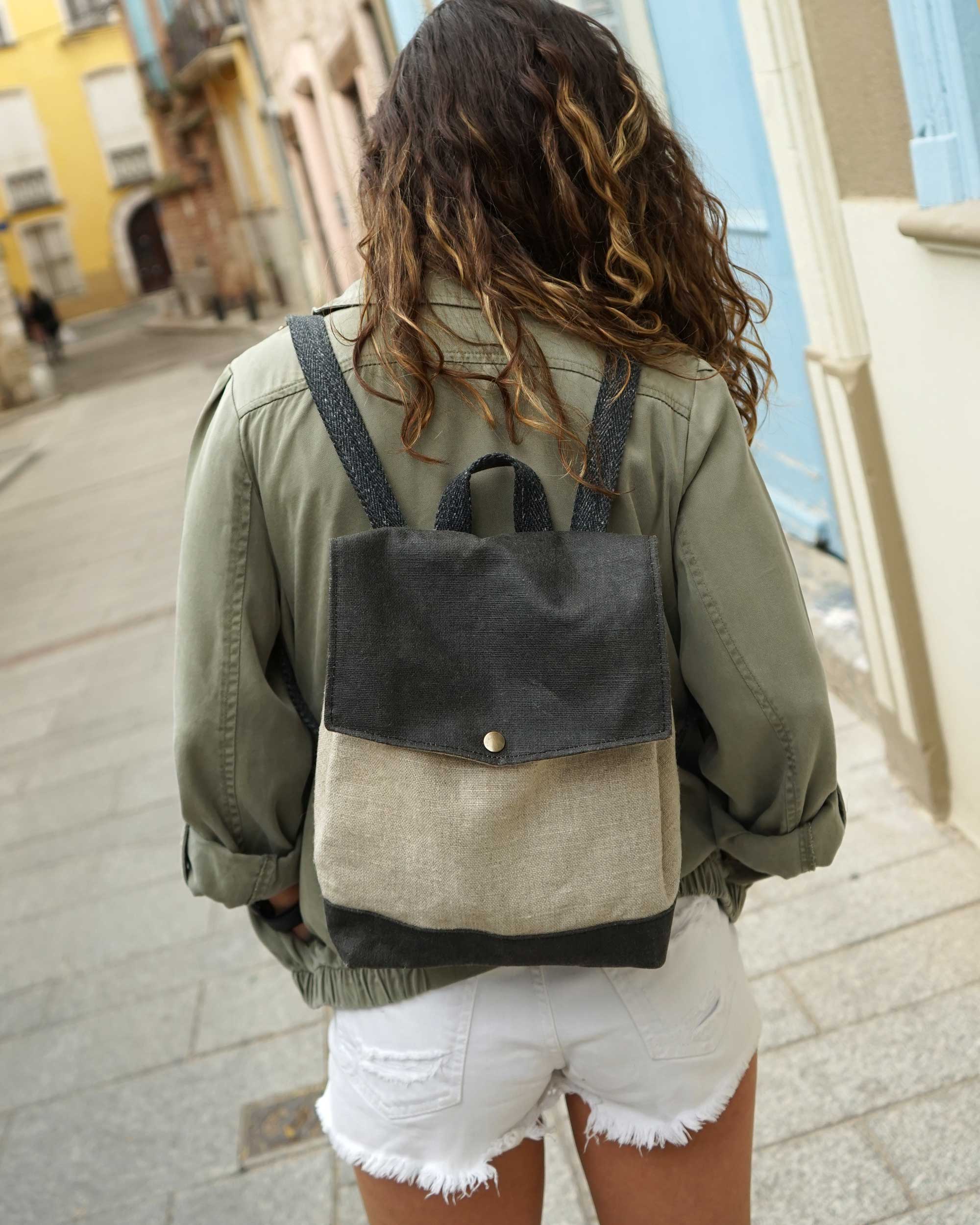 petit sac à dos en lin